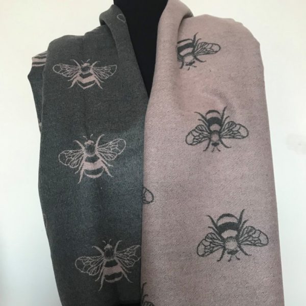 Bee design, thick printed scarf