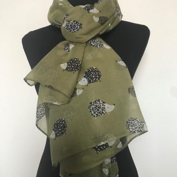 Cute Hedgehog design, printed scarf
