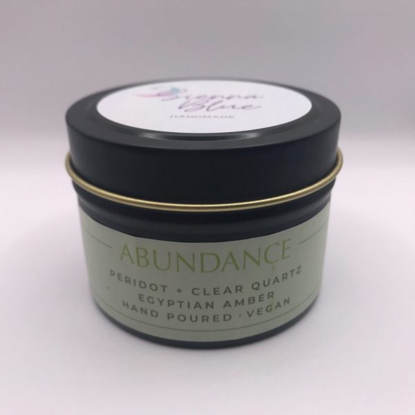 "Abundance" Crystal Candle