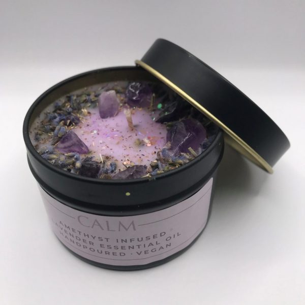 "Calm" Crystal Candle