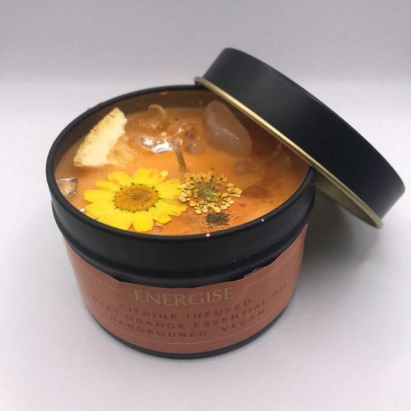"Energise" Crystal Candle
