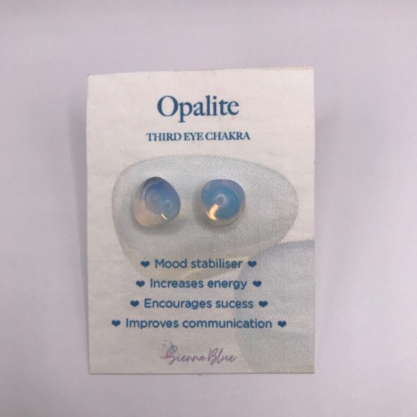 Opalite Crystal chip earrings, small studs